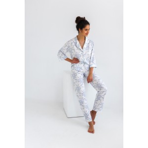 Пижама женская кофта рукав 3/4/штаны NLP-ROSIE Белый Sensis