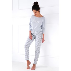 Пижама женская кофта рукав 3/4/ штаны NLP-SLEEPING Серый Sensis