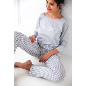 Пижама женская кофта рукав 3/4/ штаны NLP-SLEEPING Серый Sensis